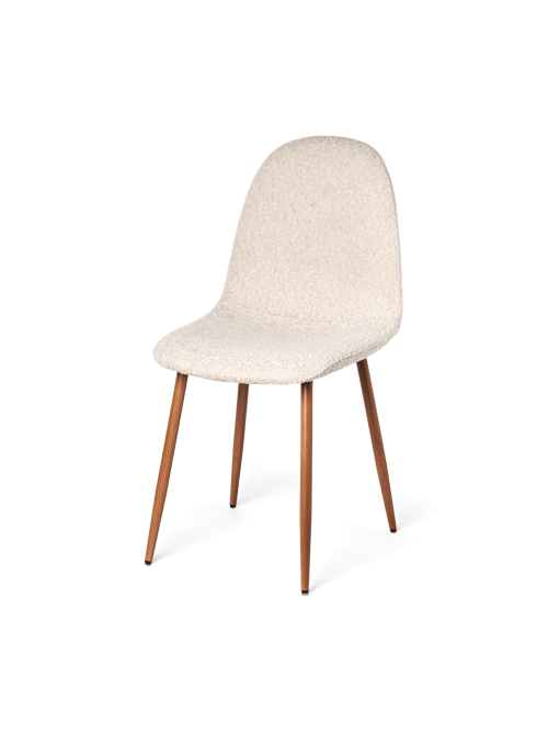 Chaise en tissu bouclé