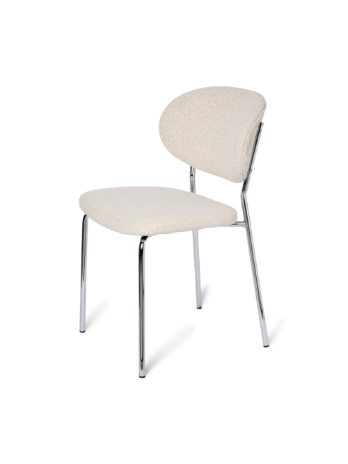 Stol med bouclétyg - 47 x 43,5 x 87,5 cm. - Off White - Søstrene Grene
