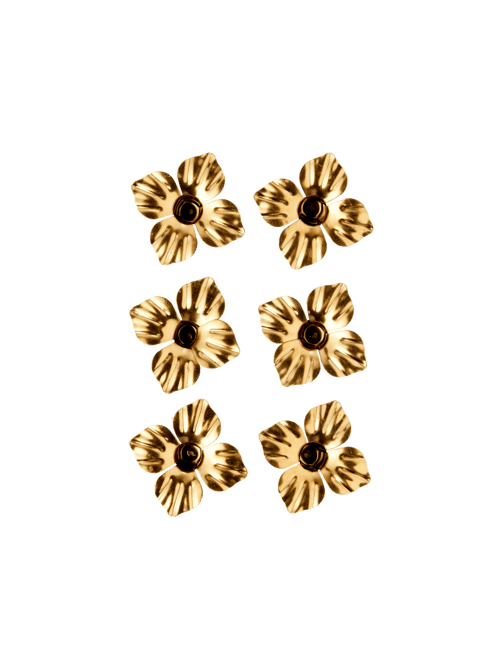 Søstrene Grene | Kuchenkerzenhalter 6er-Pack | Edelstahl. | Brass