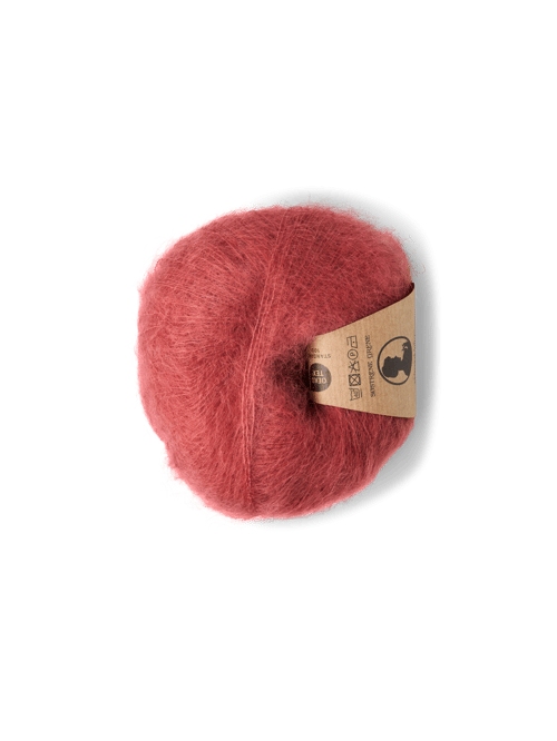 Mohair-Nylon-Garn - Mohair/Nylon. 25 g. - Dark Rose - Søstrene Grene