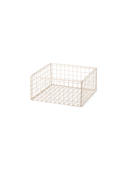 Korb - Metall. 18 x 18 x 9 cm. - Warmgrau - Søstrene Grene