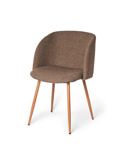 Chaise en tissu bouclé