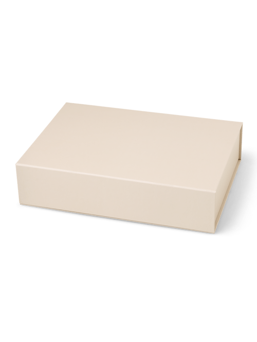 Storage box with magnet - Paper. 31.5 x 22.5 x 7.5 cm. - Warm Grey - Søstrene Grene