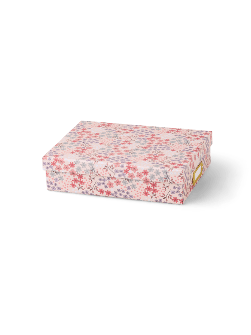 Box with pattern - Paper. 23 x 17 x 6 cm. - Nude - Søstrene Grene
