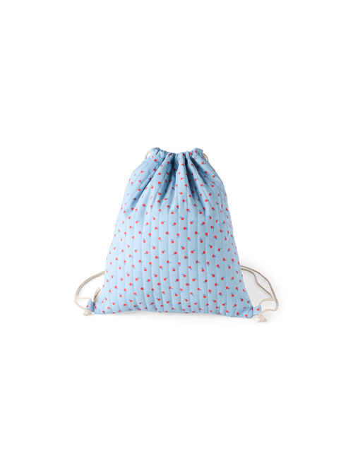 Quilted drawstring bag - 40 x 36 cm. - Sky Blue - Søstrene Grene
