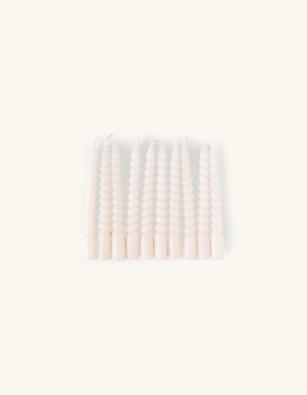 Lot De 6 Bougies Coniques Risthò - Cire Blanche 22 X 40 Cm - Sans Fumée - Idéales Pour Mariage