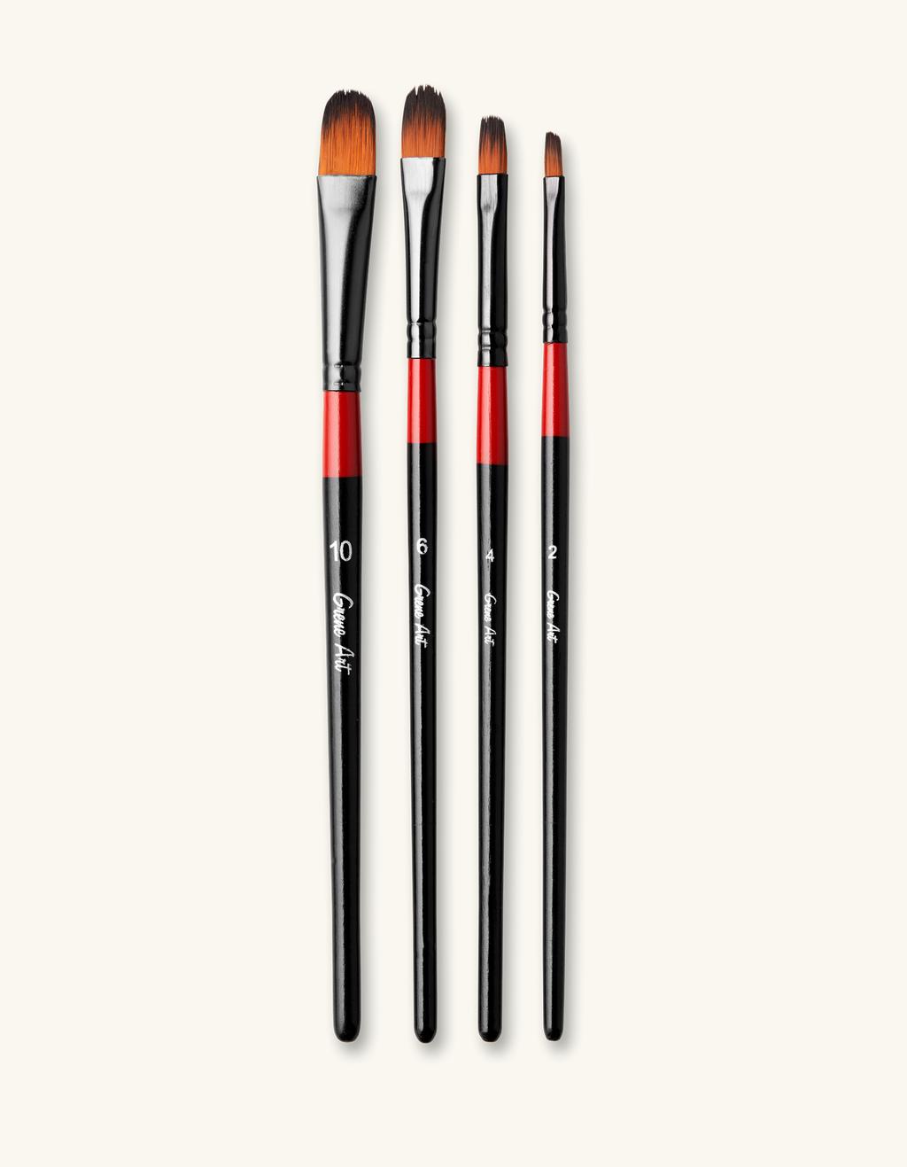 Set 6 Pennelli Scolastici – Setole Sintetiche – Misure 2, 4, 6, 8, 10, 12 – Brunnen