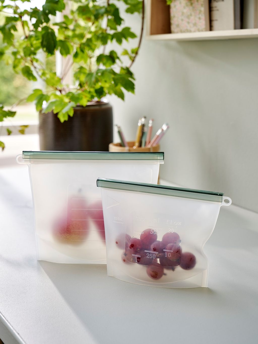 30 Sacs De Congélation & Conservation Réutilisables, 1/3/6 L