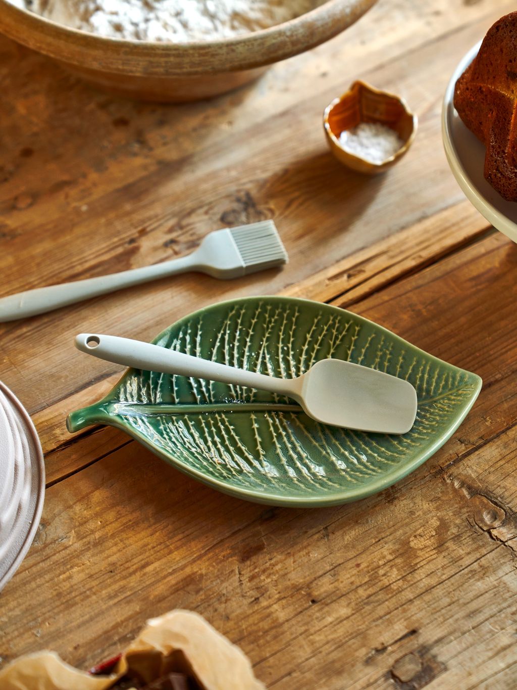 Pinceau De Cuisine Doux Vert 30 Mm - Idéal Pour Badigeonner, Glaçage Et Nettoyage Des Ustensiles