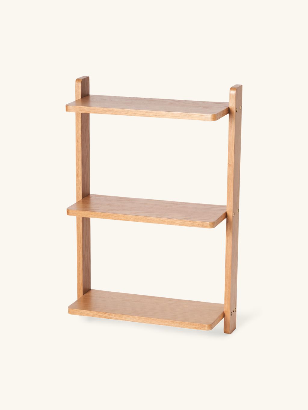 Vicco Wandrek Erni, hangend rek, wit/eiken, 60 x 3 cm, set van 2