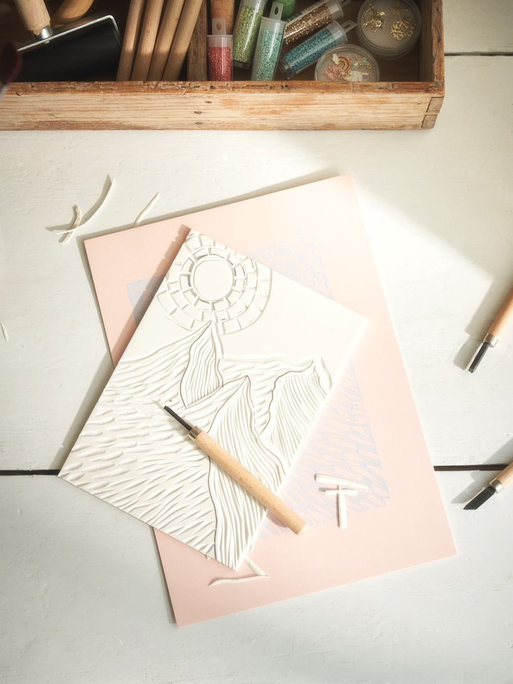 Kit 4 Plaques Linogravure A3 A4 A5 A6 - Caoutchouc Souple PVC, 3 Mm D'épaisseur, Pour Tampons, Impression, Artisanat
