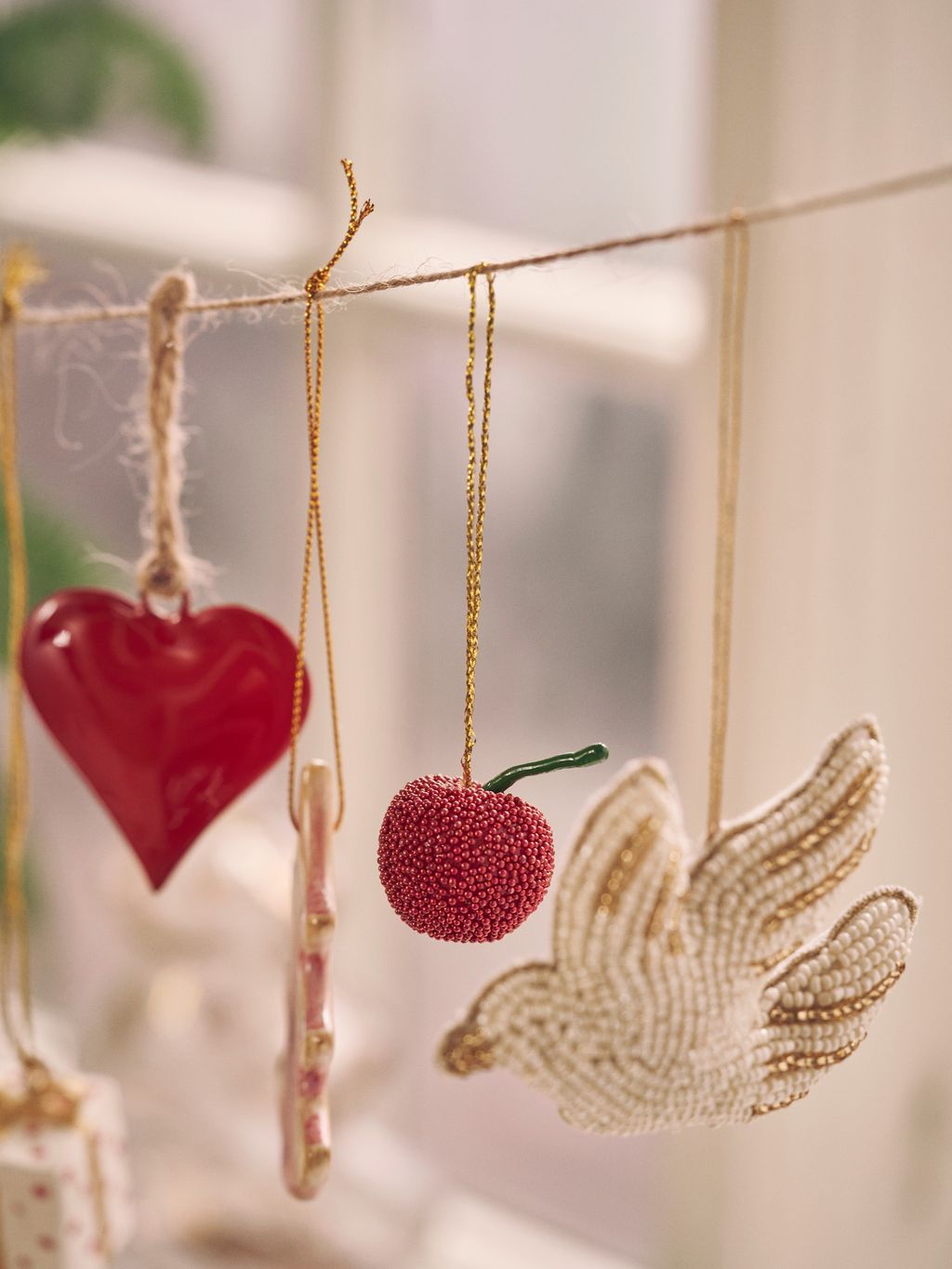 Garneck Guirlande de cerises en feutre - Décoration avec cerises rouges