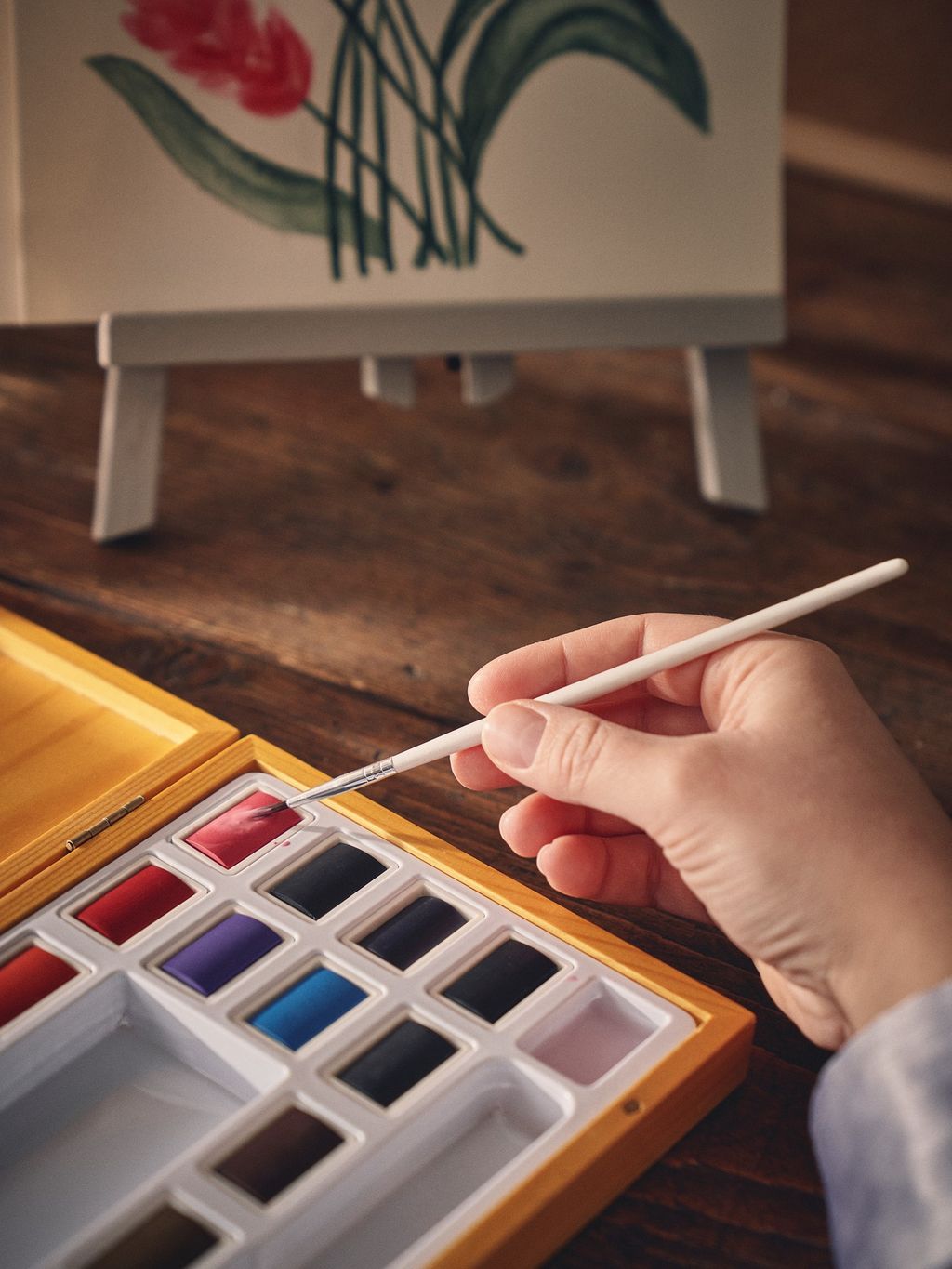 Set di pennelli per pittura Hobby neri - 9 pezzi per artisti | Flying Tiger Copenhagen