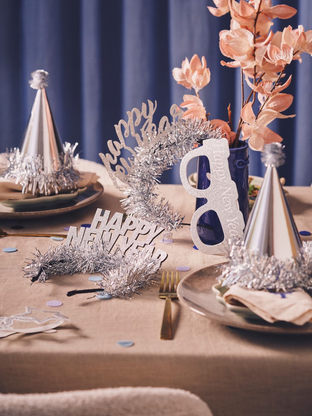Silvester-Accessoires | Papier/PET. 6 Stck