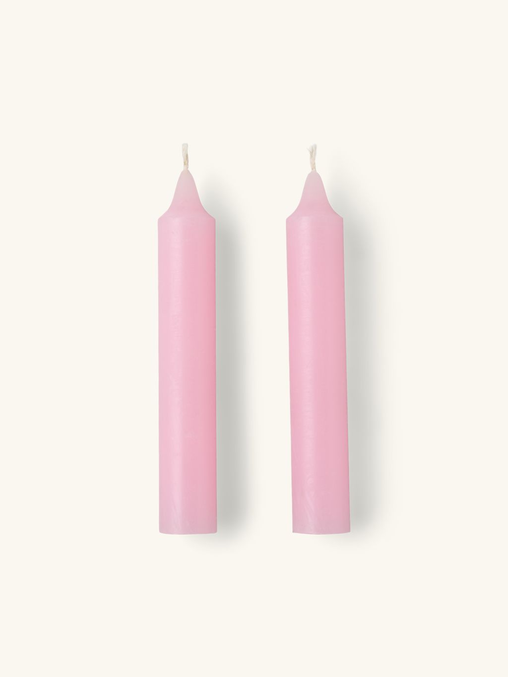 Set 2 candele voluta laccate h 30 cm - Rosa Polvere