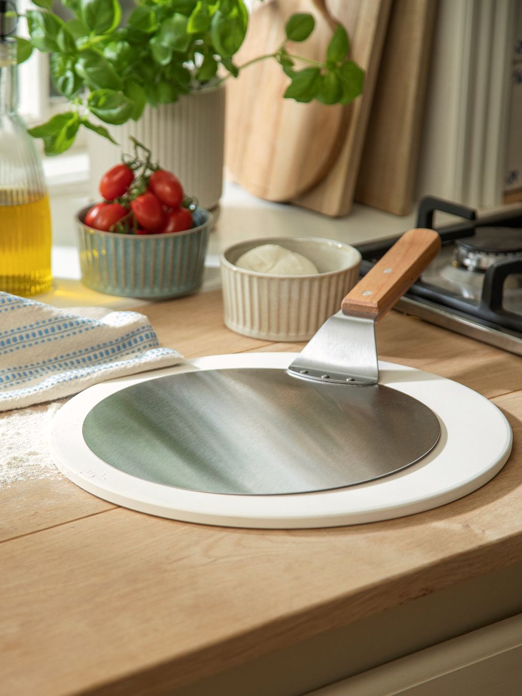 Oldenhof afgeronde pizzaschep / cakelifter 22 cm rvs | Oldenhof
