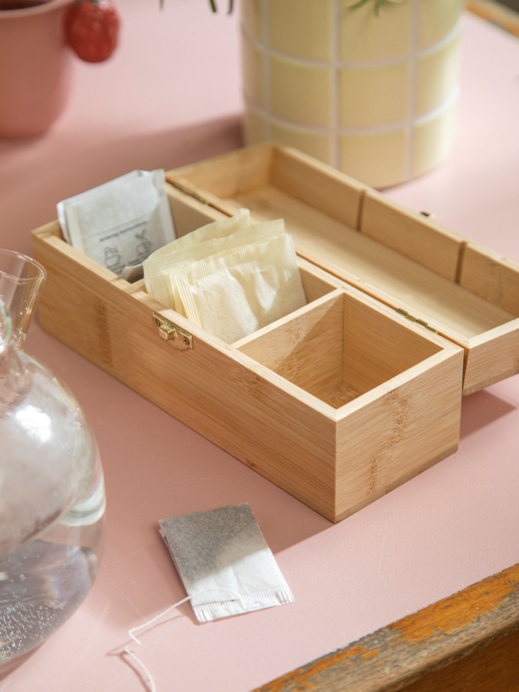 Boîte à thé | Bambou. 20,5 x 8 x 7,5 cm. | Nature