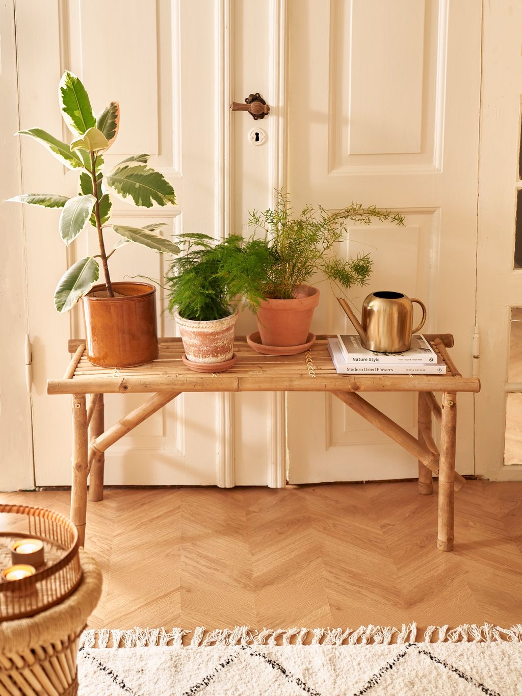 Gartenbank | Bambus. 100 x 38 x 45 cm. | Nature