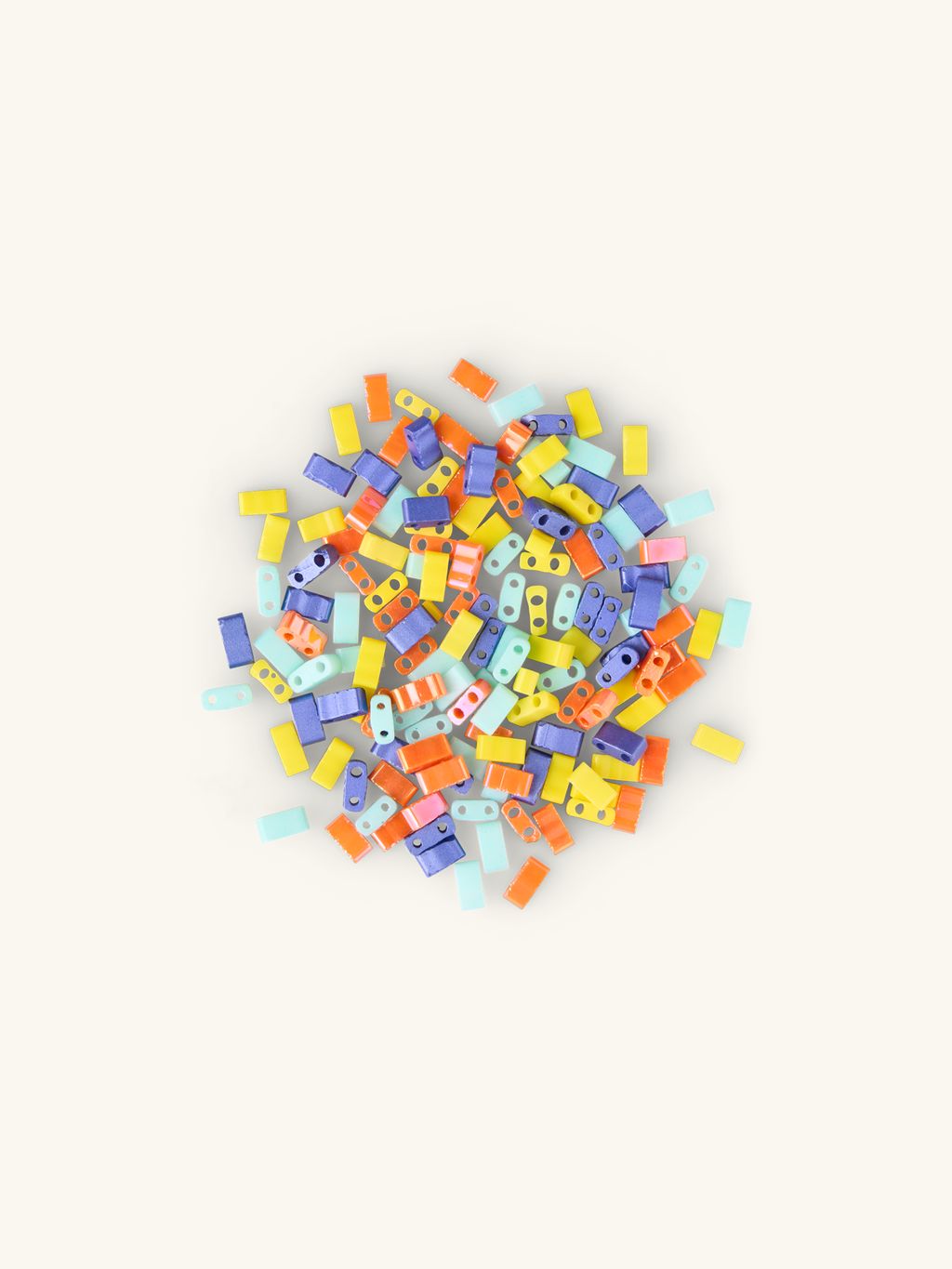 Estrella 300 Perline Di Vetro Pressato Pony Beads 5,5 Mm, Rollo, Foro Grande, Mix Pastello Multicolore, Fatte A Mano
