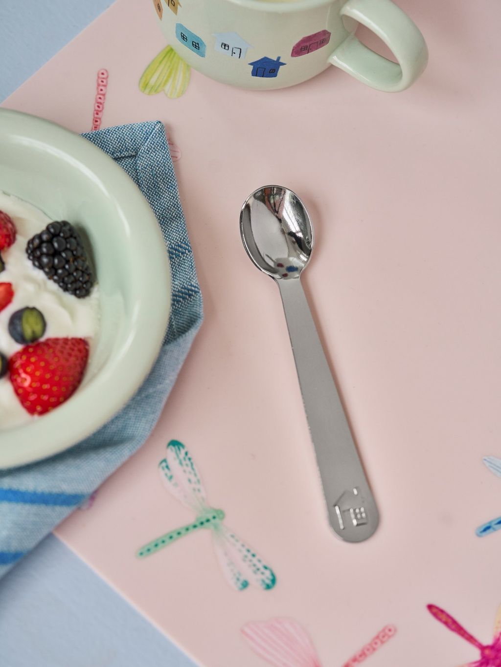 12 Pezzi/Set Forma Rotonda Cucchiaio da Caffe' in Acciaio Mini cucchiaini da Dessert Cucchiaio da Dessert Gelato zuppa Cucchiaio Accessori da