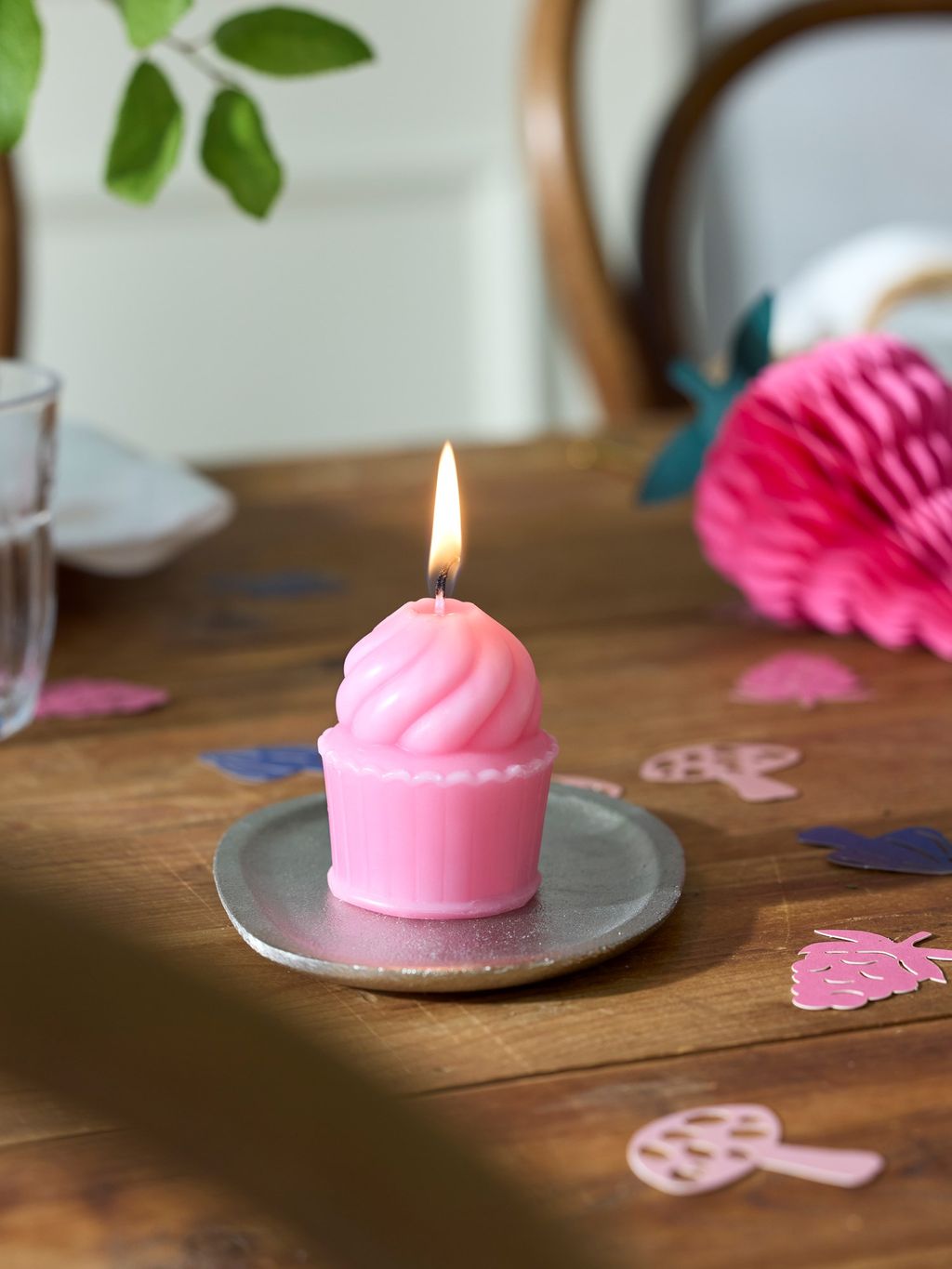 24 Candeline Per Torta A Tema Rosa Con Stampa - Decorazioni Per Compleanno, Festa Di Principessa, Baby Shower