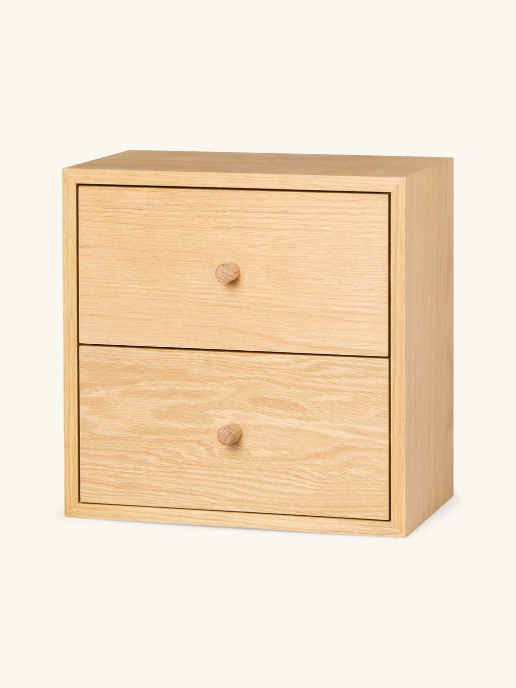 Wandmontierter Schubladenschrank | MDF/Pappelholz/Kiefernholz/Eichenfurnier. 30 x 18 x 30 cm