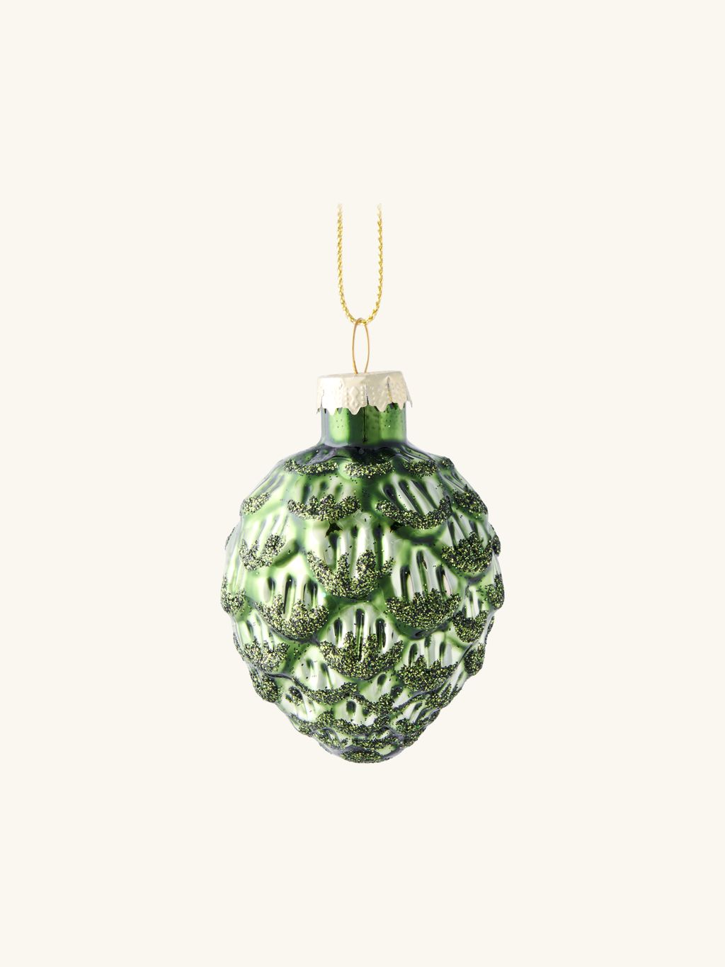 Lillian Vernon Lot De 12 Décorations De Noël En Forme De Pomme De Pin En Verre - Mini Décorations étincelantes Pour Sapin De Noël, Décoration D'intérieur, 9,5 Cm De Hauteur