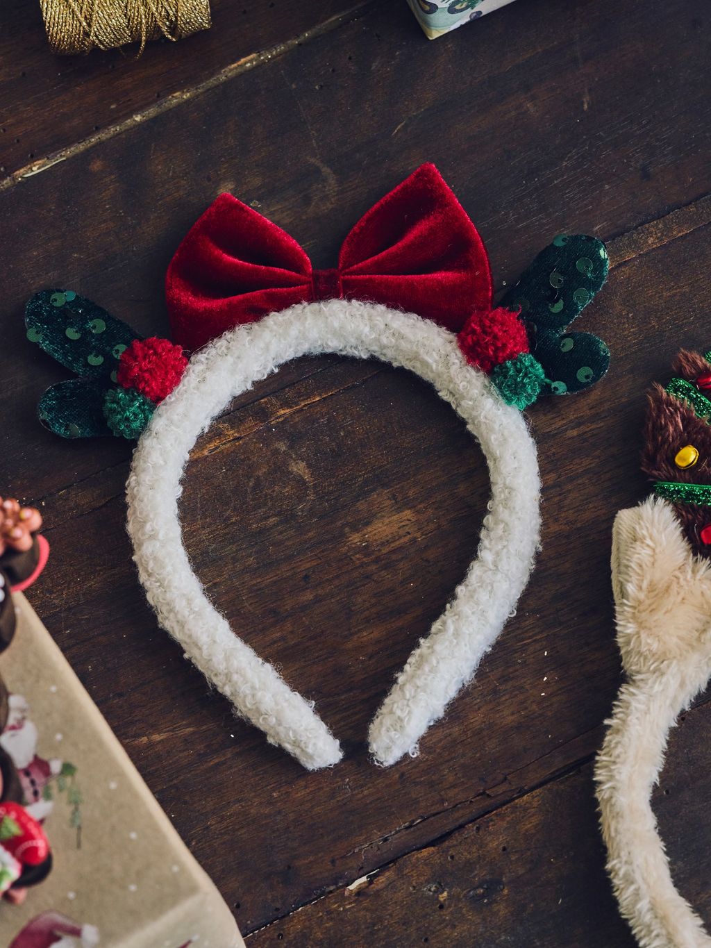 Weihnachtshaarreif mit Geweih