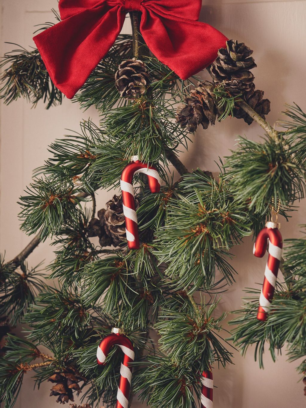 Canne à sucre à suspendre | Verre. 9,4 cm. | Red, White