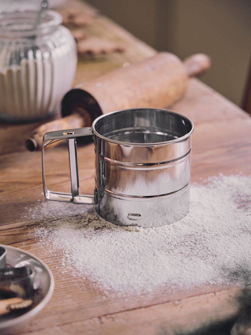 Tamis à Farine 30cm En Acier Inoxydable - Maille Fine Pour Farine, Poudres Et Cuisine