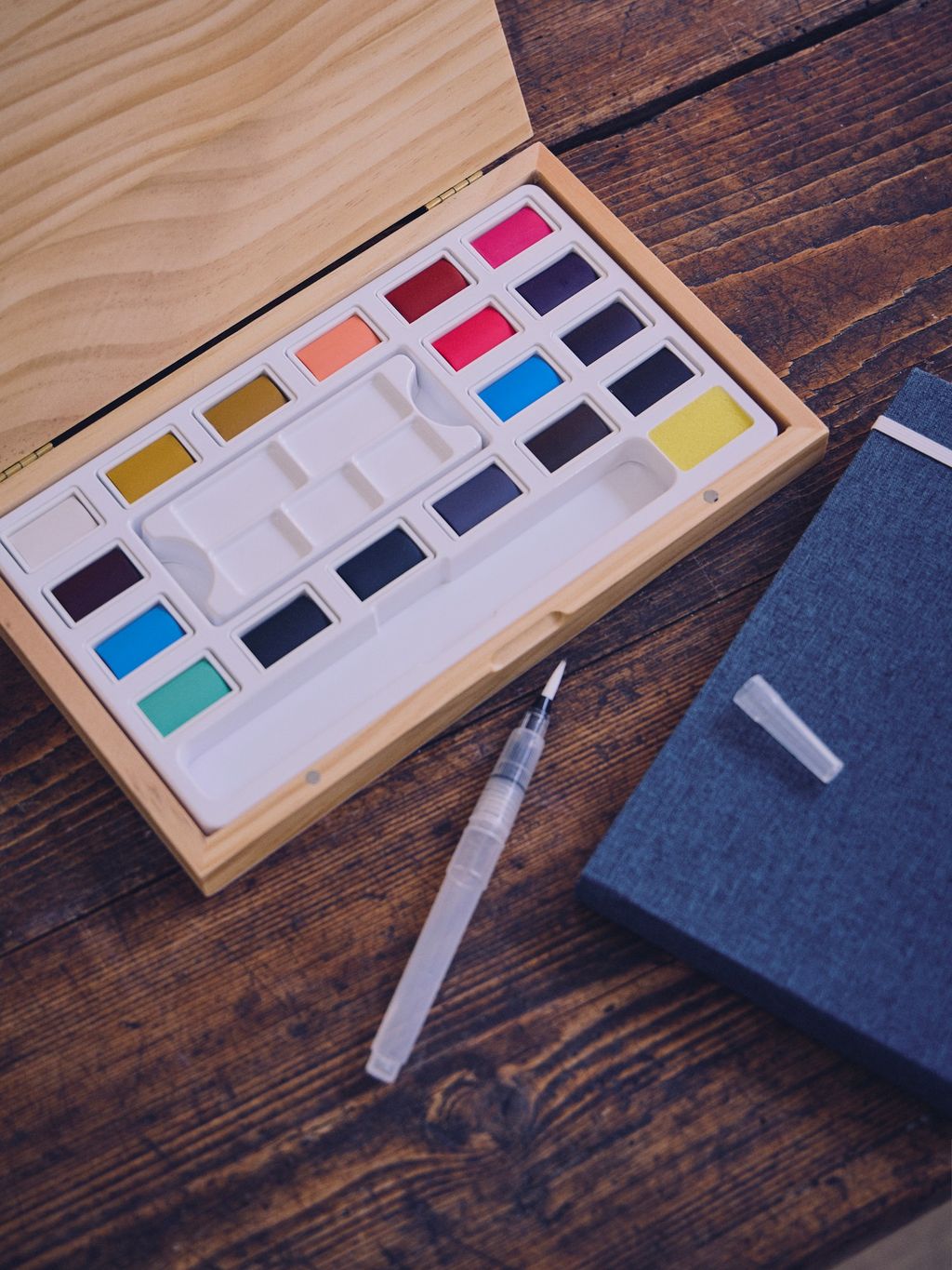 NUOBESTY Tavolozza Di Colori in Legno Con Scatola