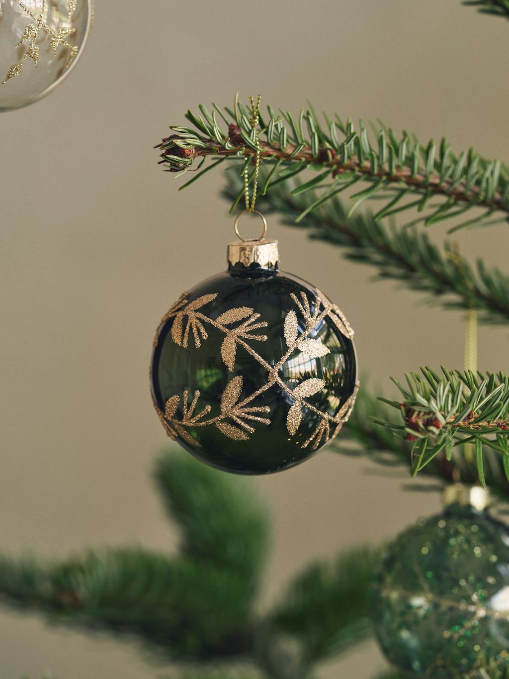 Boule de Noël | Verre. Ø7 cm. | Clear, Gold