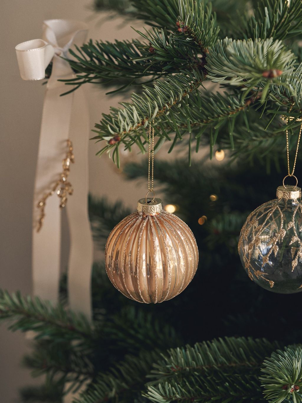 Boule de Noël | Verre. Ø7 cm. | Gold
