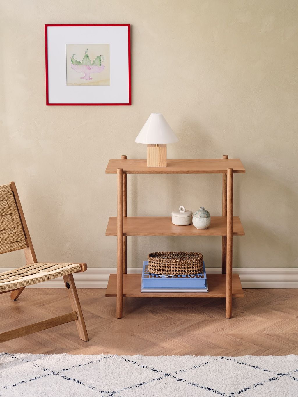 Bois de chêne massif/placage de chêne/MDF. 70 x 36 x 80 cm.