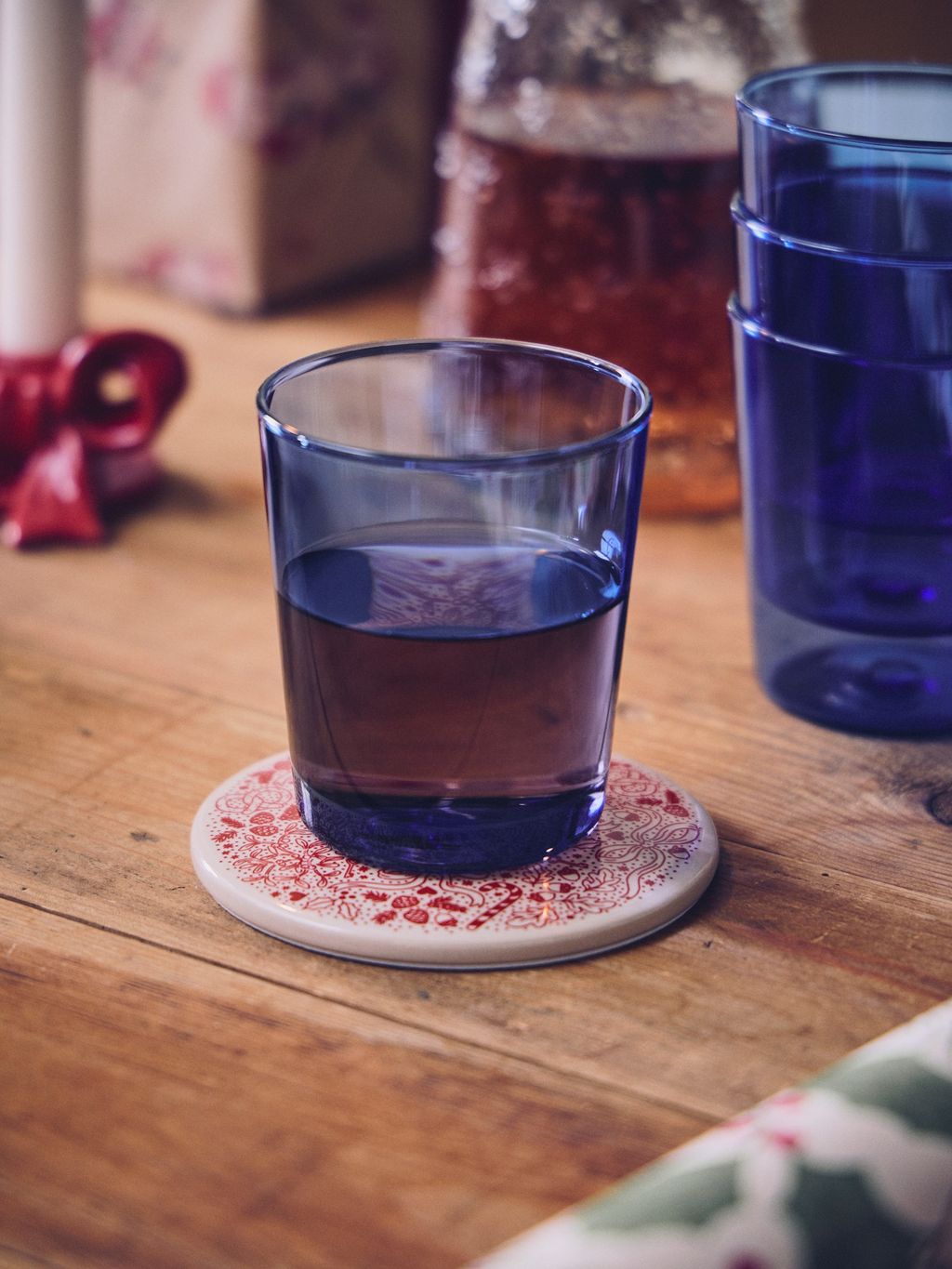 Lot De 3 Verres à Eau Massa 180ml - Bleu - Verre Tasse Solide Quotidien