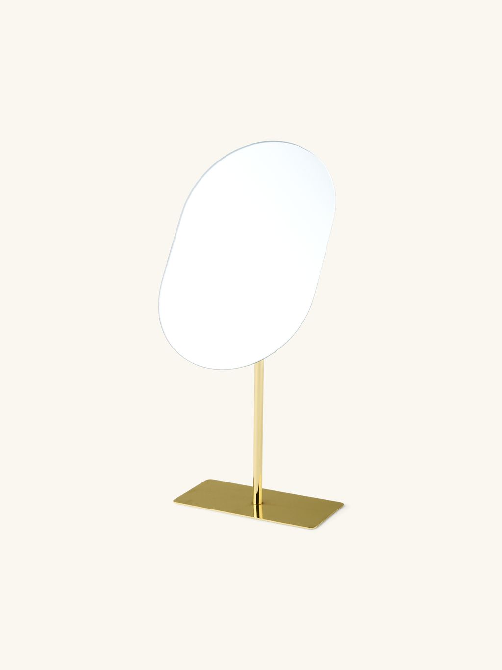 Specchio Da Tavolo Ovale 30x20 Cm – Cornice In Metallo Dorato, Angolo Regolabile, Design Autoportante, Per Trucco E Toletta
