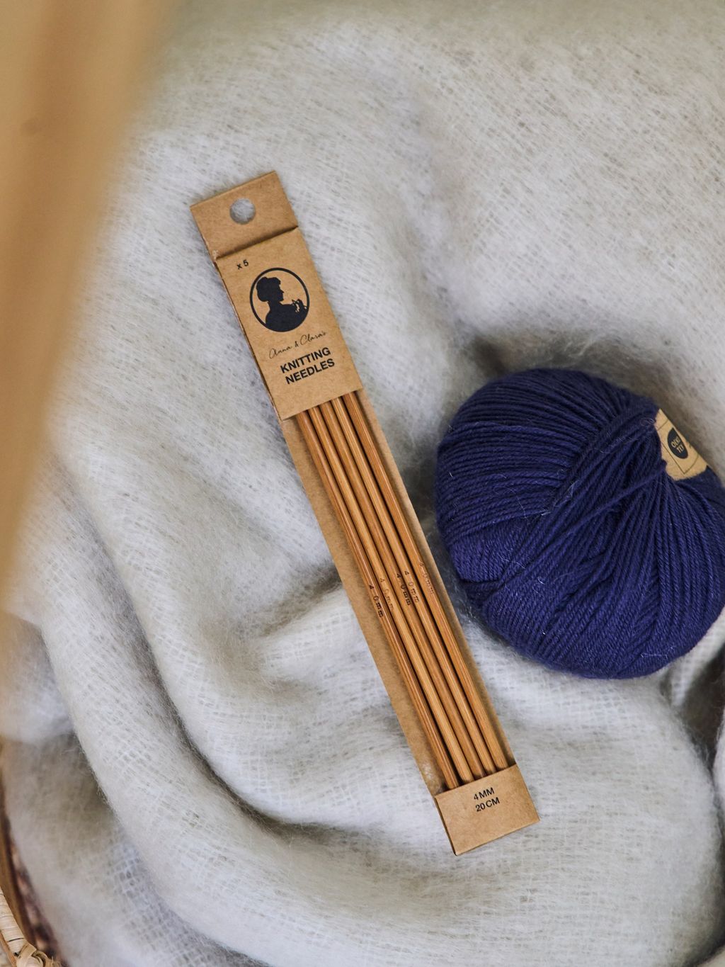Strumpfstricknadeln 4 mm | Bambus. 4 mm x 20 cm. 5 Stck.