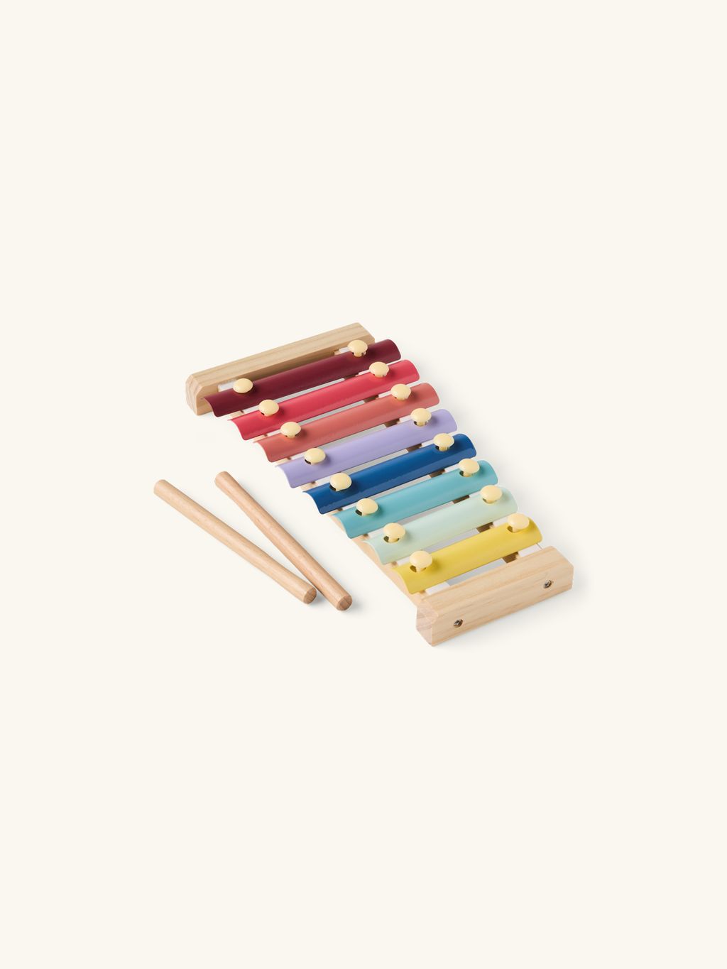 Spielzeug-Xylophon | Kiefernholz/Eisen/Schima Superba/Bambus. 23,3 x 12,5  cm. | Multi