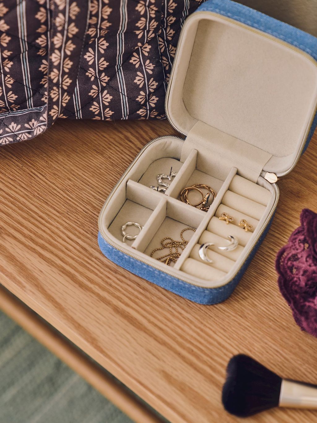 SOFIS Portagioie chiudibile a chiave, contenitore per gioielli a doppio strato, portagioie, grandi scatole per gioielli, organizer per gioielli, stile moderno (rosa