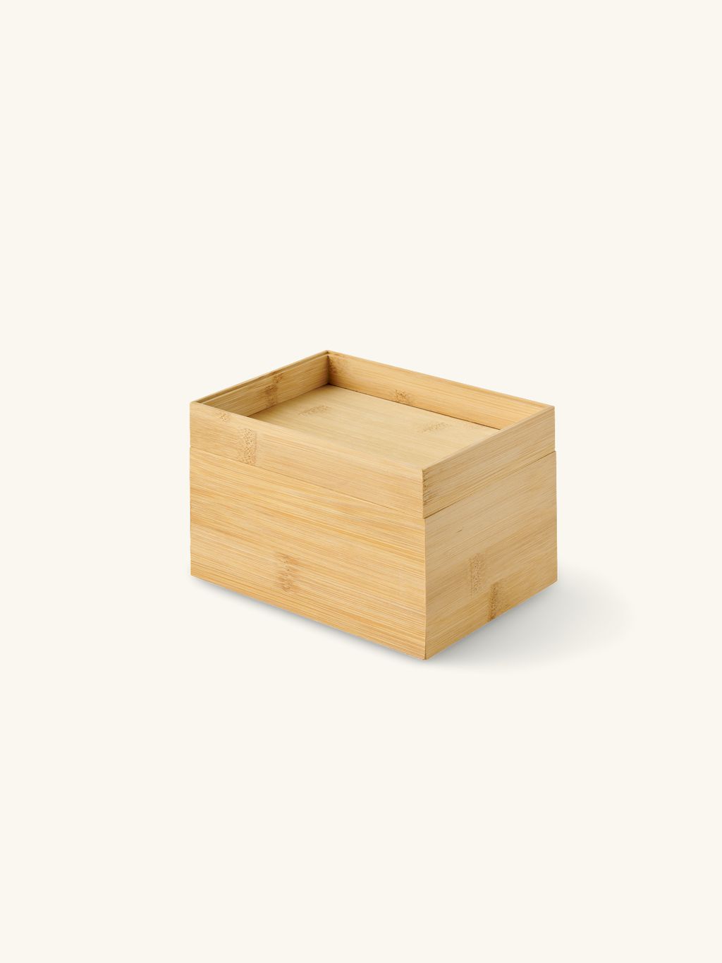 Aufbewahrungsbox mit Deckel | Bambus. 18 x 13 x 11 cm. | Nature