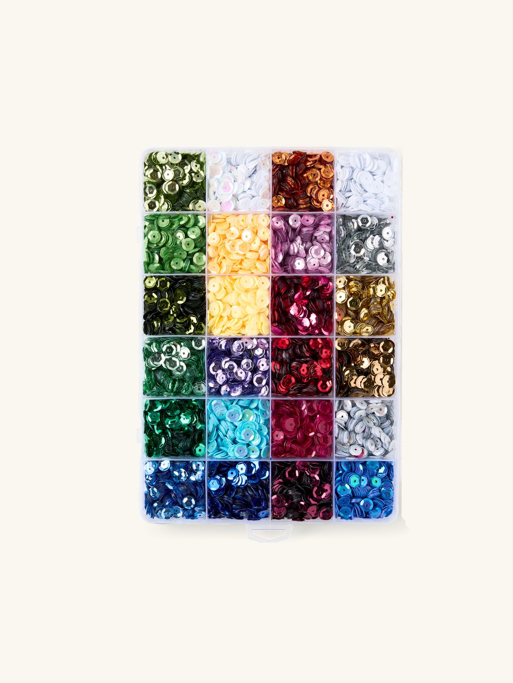 Set 24 Colori Di Paillettes Per Fai Da Te, 6 Mm, In Scatola, Con Foro, Per Decorazioni, Vestiti, Scrapbooking - 4