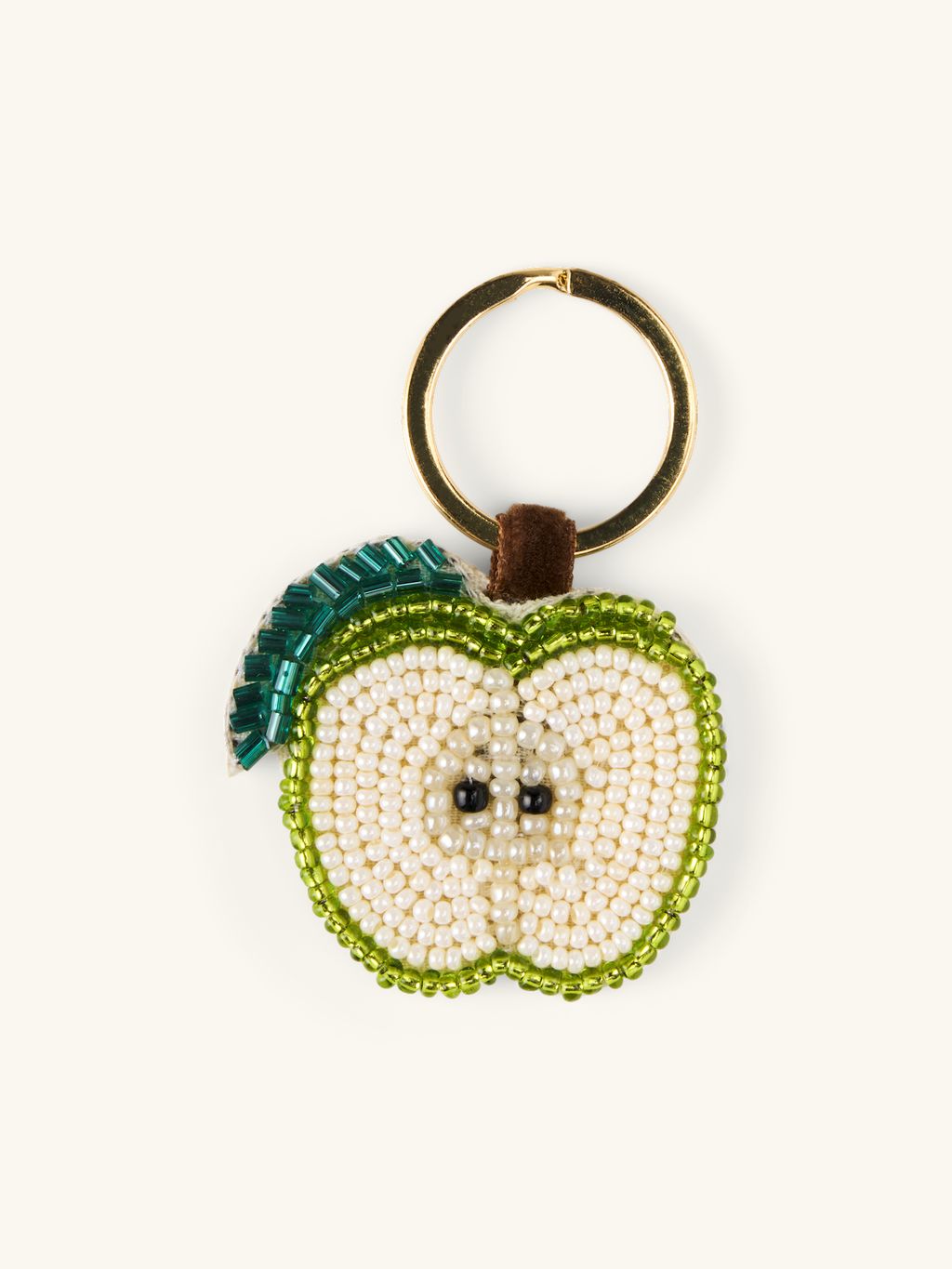 Portachiavi A Forma Di Pera, Ciondolo Per Borsa Color Verde E Oro. Accessorio Simpatico E Originale Per Donna, Ragazza. Regalo Divertente Per Compleanno O Natale.