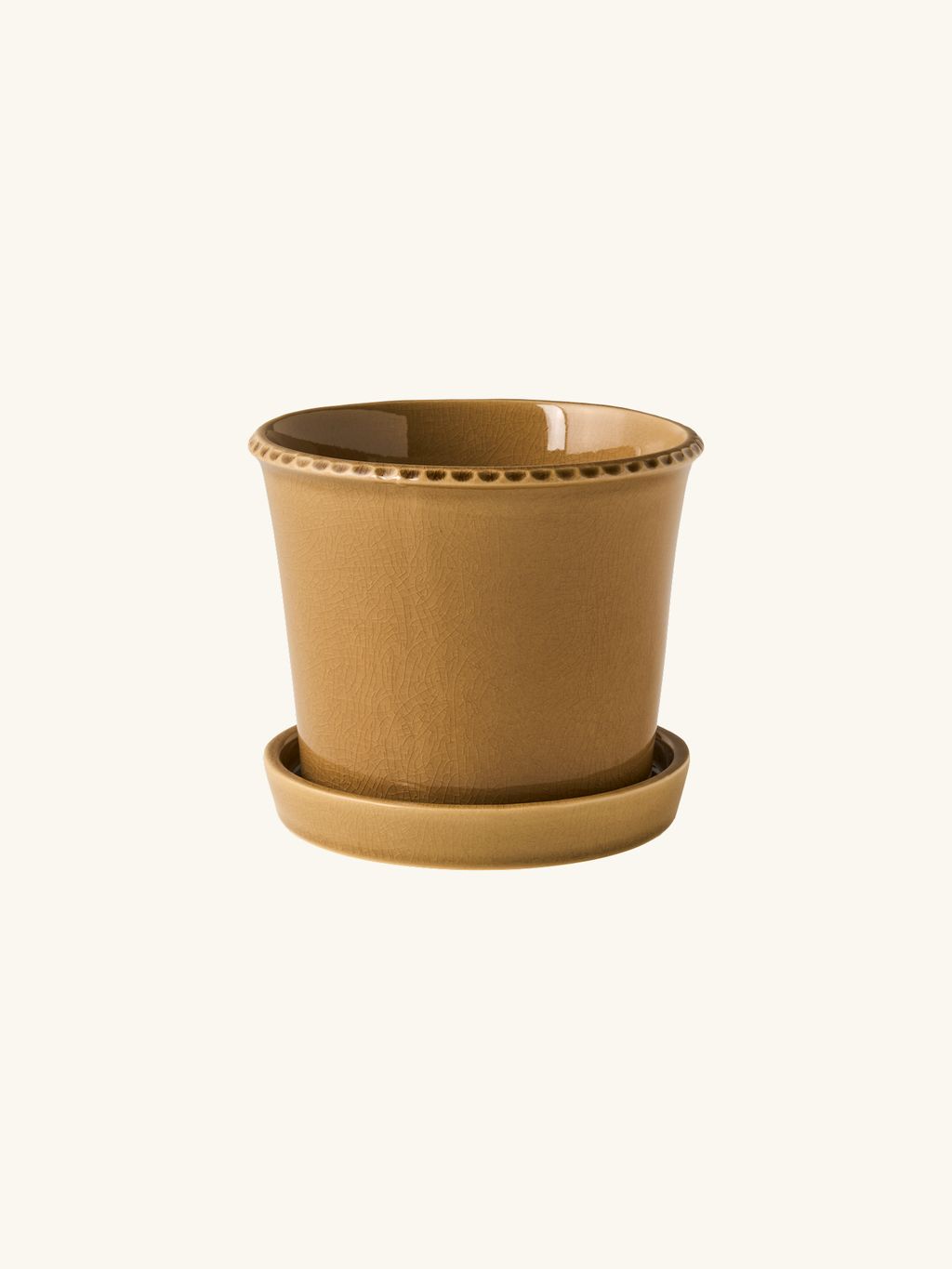 Blumentopf mit Untersetzer | Keramik. Ø14,5 cm