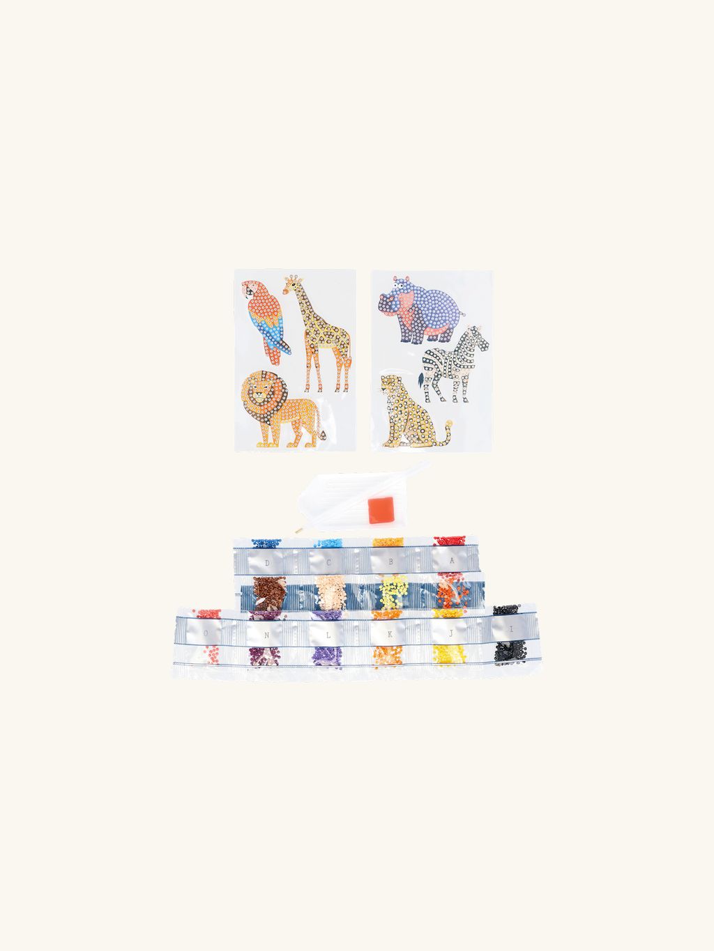 KATELUO Kit De Pegatinas De Diamantes Para Niños – Animales Y Diseños Coloridos, Incluye Bolígrafo, Bandeja Y Pegamento, Ideal Para Desarrollar La Concentración Y Creatividad