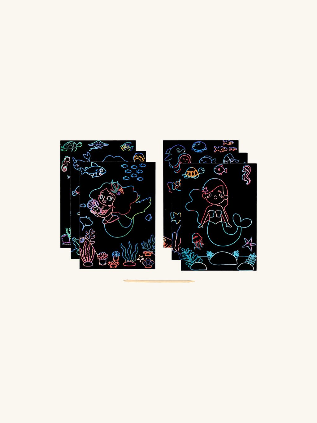 41 Pcs Carte a Gratter Enfant Scratch Art,Kit de Dessin Gratter pour