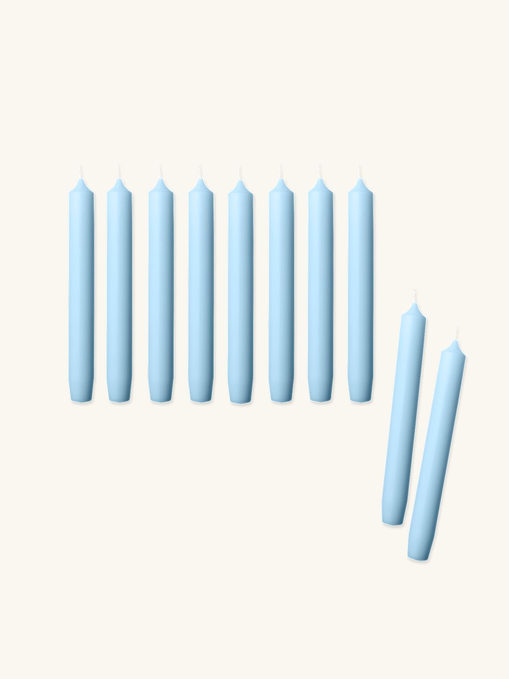 Stabkerze 19 cm 10 Stck | Paraffin. 19 cm. 10 Stck