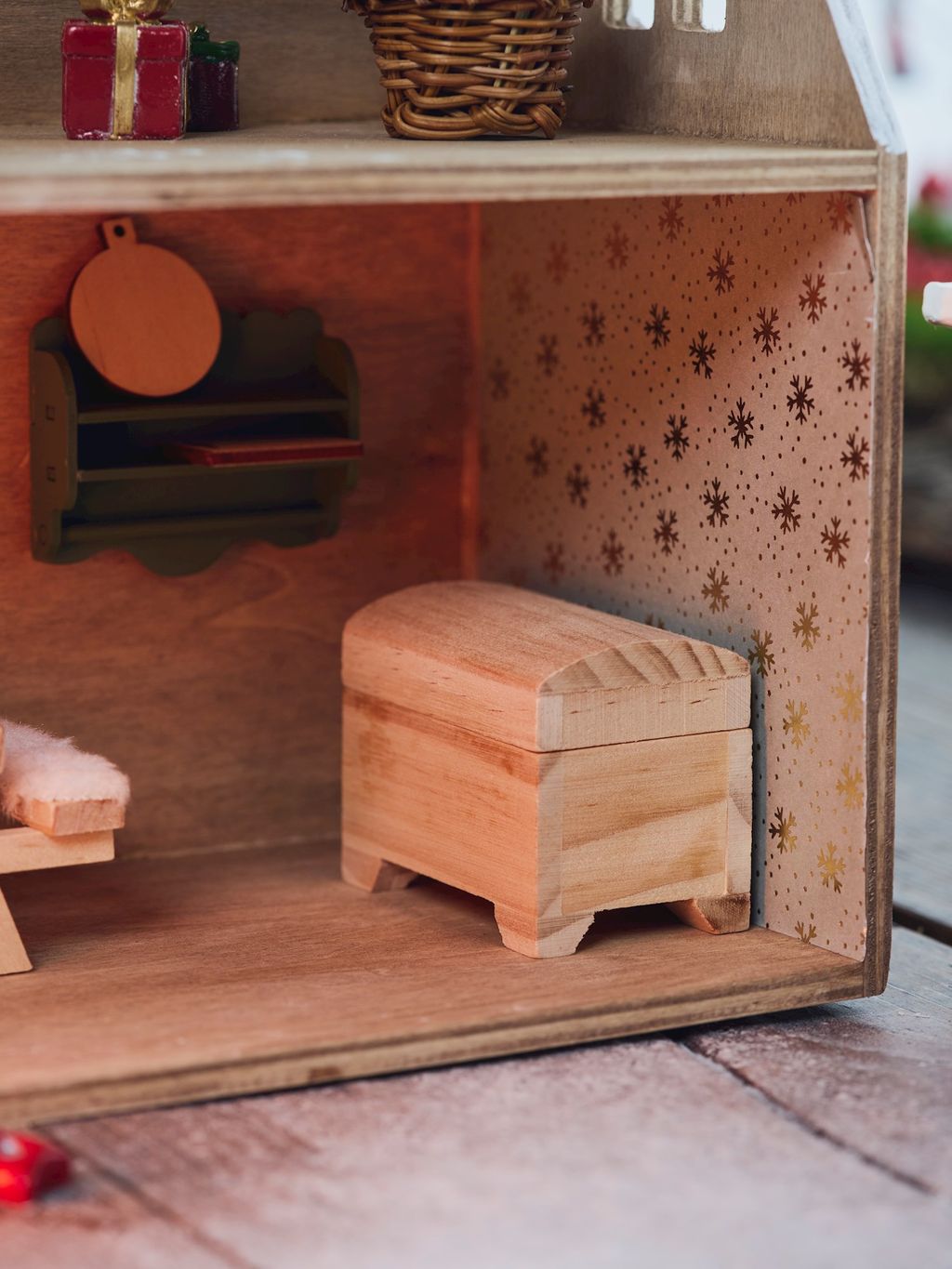 Mini-Aufbewahrungsbox | Sperrholz. 6,5 x 4 x 5 cm