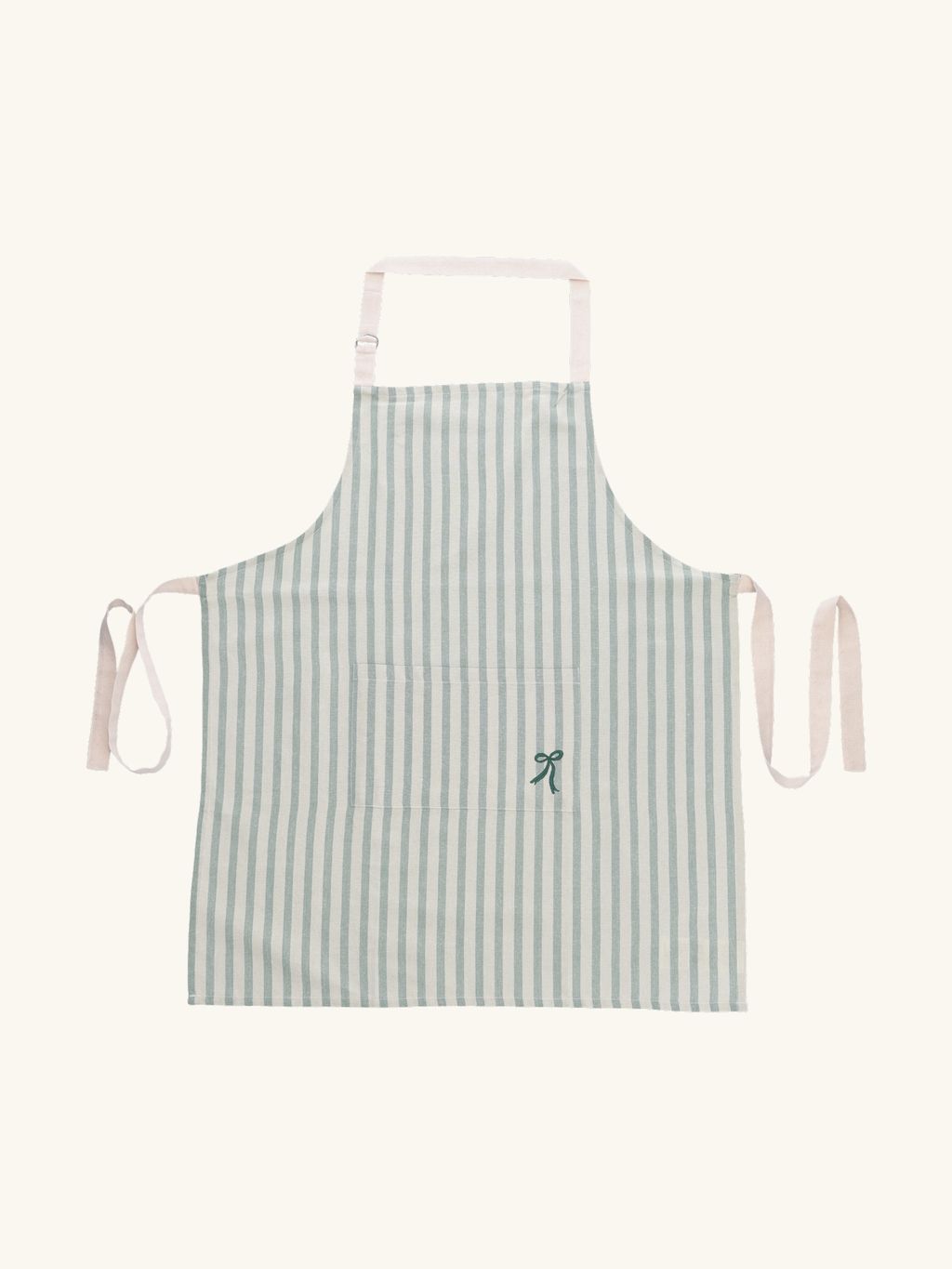 Apron | Cotton. 70 x 85 cm. | Moss Green, Off White