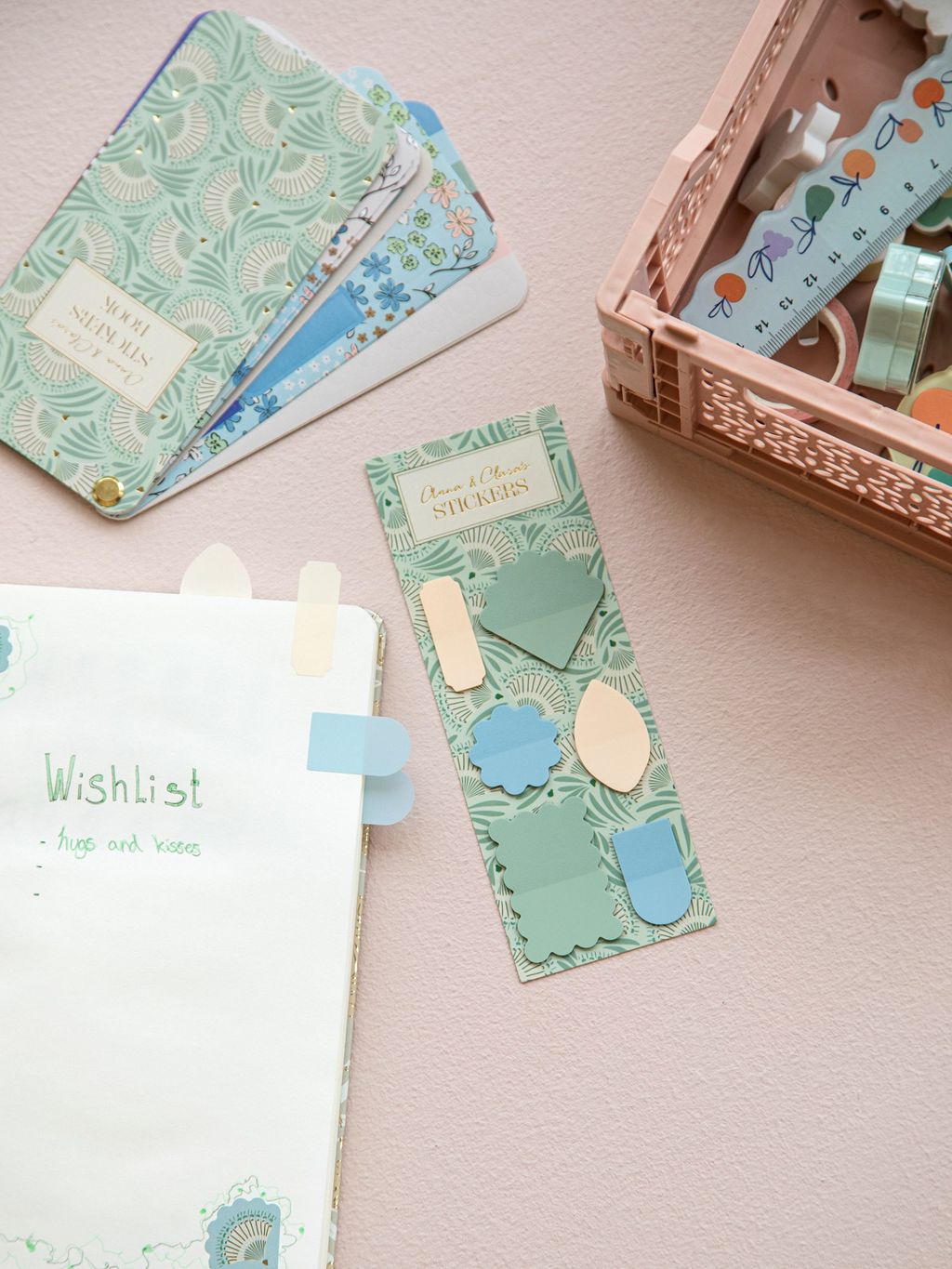 Transparent sticky notes 120 pcs Dusty Green