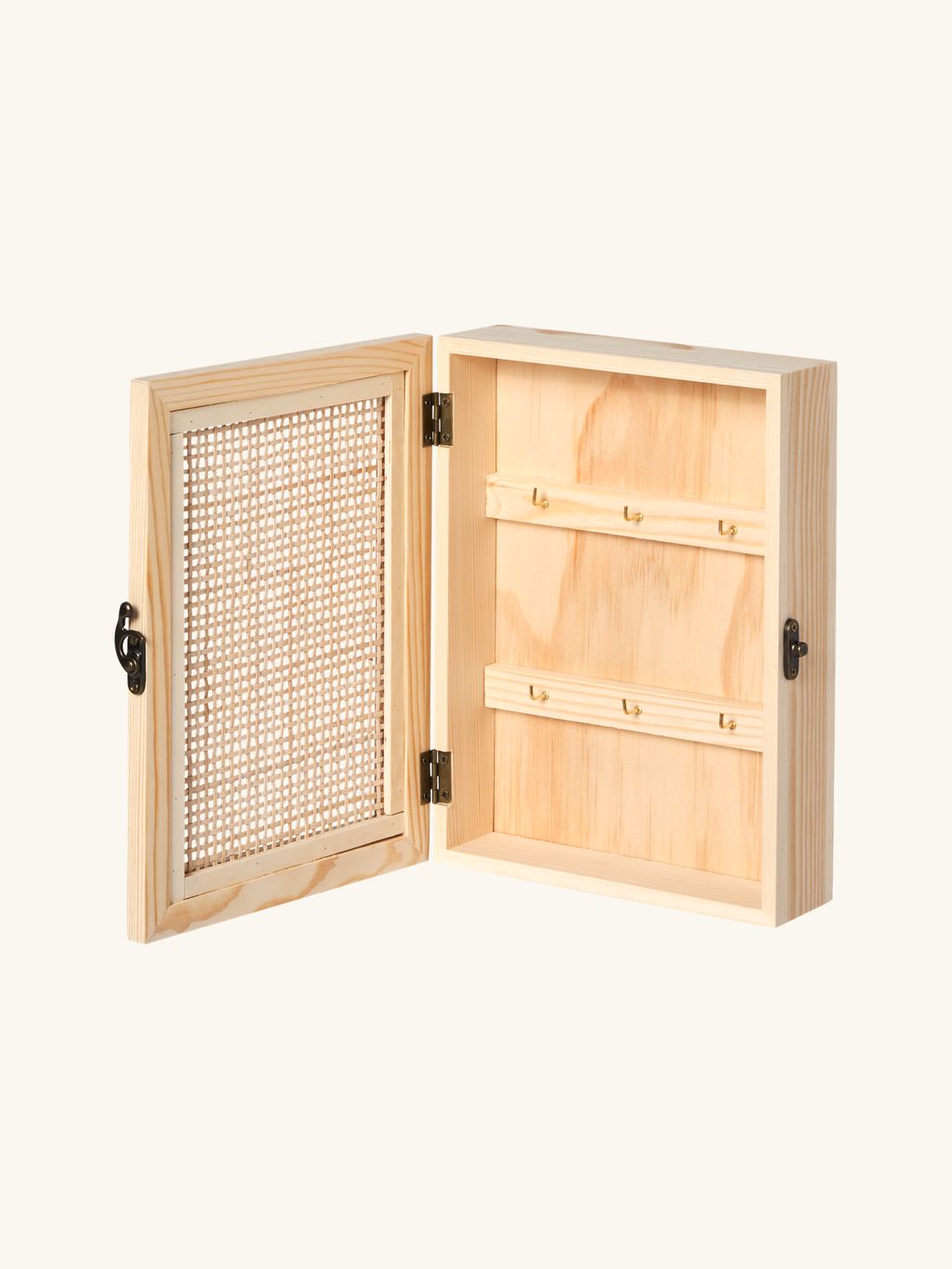 Key Pinewood/plywood/rattan. 18 x 6.2 x 24 cm. Nature
